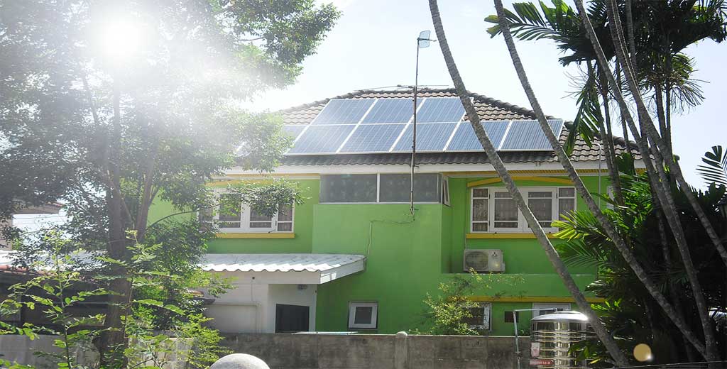 ระบบ Solarcell แบบ ออนกริด ติดตั้งสำหรับบ้านพักอาศัย
