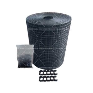 ตะแกรงกันนกใต้แผงโซล่าเซล กว้าง 12 นิ้ว คลิปล๊อค ตัว C สำหรับขอบแผง Short frame 50 ตัว