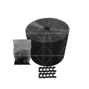 ตะแกรงกันนกใต้แผงโซล่าเซล กว้าง 8 นิ้ว คลิปล๊อค ตัว C สำหรับขอบแผง Short frame 50 ตัว