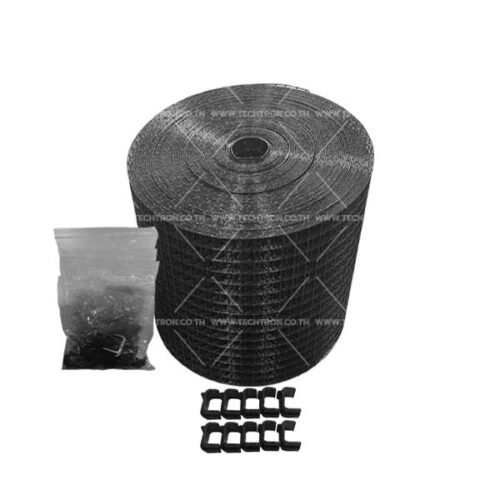 ตะแกรงกันนกใต้แผงโซล่าเซล กว้าง 10 นิ้ว คลิปล๊อค ตัว C สำหรับขอบแผง Short frame 50 ตัว