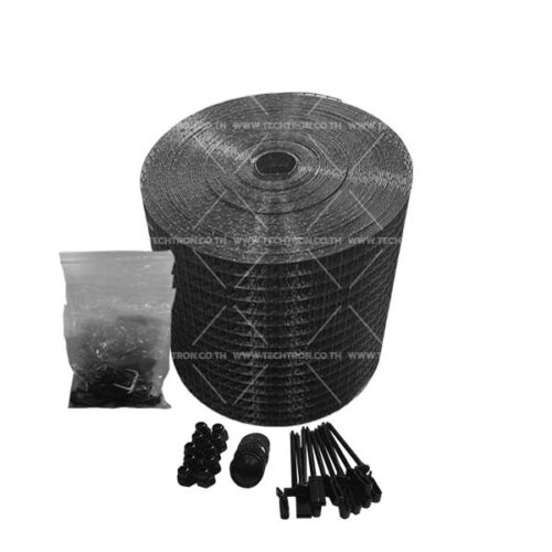 ตะแกรงกันนกใต้แผงโซล่าเซล กว้าง 10 นิ้ว คลิปล๊อค หมุนเข้า-ออกได้ สำหรับขอบแผง Long frame 50 ตัว